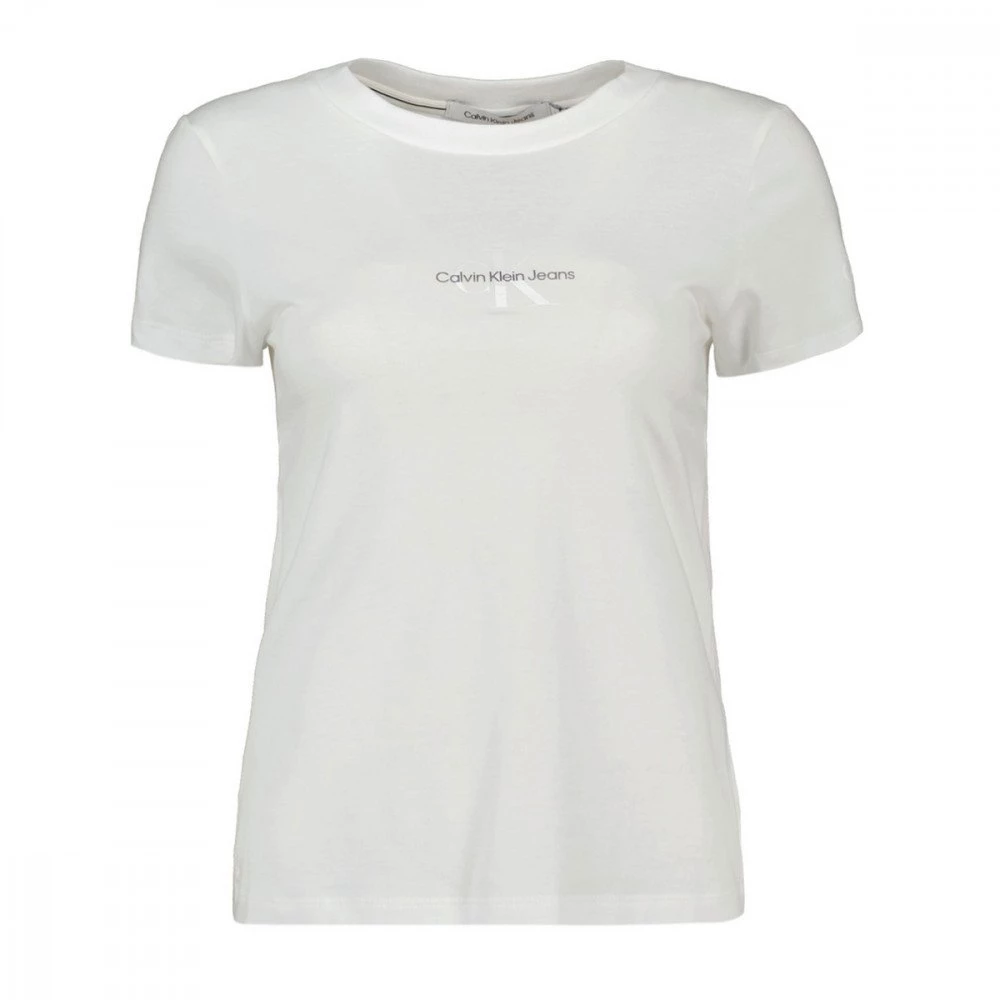 CALVIN KLEIN JEANS T-SHIRT MONOGRAM LOGO DONNA Bianco 3 CALVIN KLEIN JEANS T-SHIRT MONOGRAM LOGO DONNA Bianco
