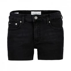 CALVIN KLEIN JEANS SHORT IN DENIM MID RISE DONNA Nero