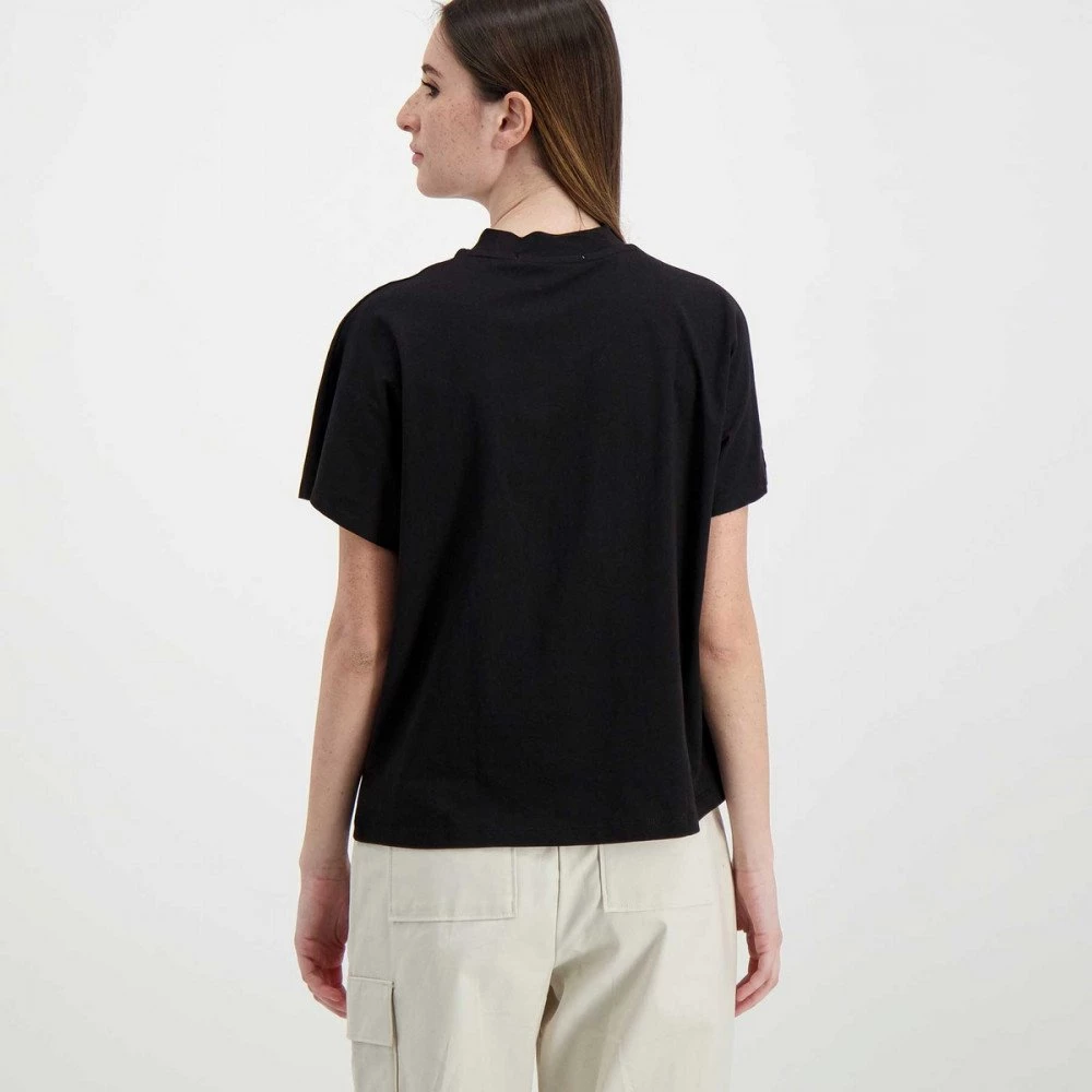 CALVIN KLEIN JEANS T-SHIRT STACKED LOGO LOOSE DONNA Nero 5 CALVIN KLEIN JEANS T-SHIRT STACKED LOGO LOOSE DONNA Nero - immagine 3