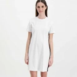 CALVIN KLEIN JEANS ABITO SIDE CONTRAST TAPE T-SHIRT DONNA Bianco -Offerta Economica Novità calvin klein jeans j20j218861 abito side contrast tape t shirt donna casual donna 044973501 yaf 3
