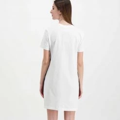 CALVIN KLEIN JEANS ABITO SIDE CONTRAST TAPE T-SHIRT DONNA Bianco -Offerta Economica Novità calvin klein jeans j20j218861 abito side contrast tape t shirt donna casual donna 044973501 yaf 4