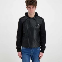 CALVIN KLEIN JEANS CHIODO BIMATERIALE ECO Nero 10 CALVIN KLEIN JEANS CHIODO BIMATERIALE ECO Nero -Offerta Economica Novità calvin klein jeans j30j319686 chiodo bimateriale eco giacconi uomo 044623901 beh 3