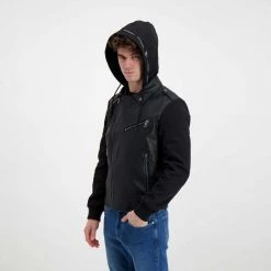 CALVIN KLEIN JEANS CHIODO BIMATERIALE ECO Nero 12 CALVIN KLEIN JEANS CHIODO BIMATERIALE ECO Nero -Offerta Economica Novità calvin klein jeans j30j319686 chiodo bimateriale eco giacconi uomo 044623901 beh 5