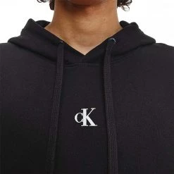 CALVIN KLEIN JEANS FELPA CON CAPPUCCIO MONOGRAM Nero -Offerta Economica Novità calvin klein jeans j30j319705 felpa con cappuccio monogram casual uomo 044624201 beh 3