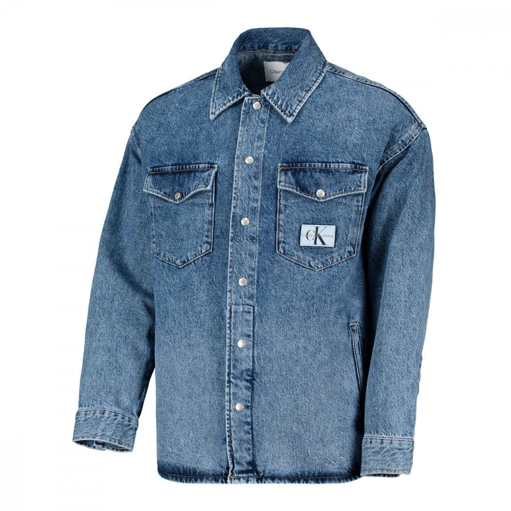CALVIN KLEIN JEANS GIACCA OVERSHIRT DENIM Blu 3 CALVIN KLEIN JEANS GIACCA OVERSHIRT DENIM Blu