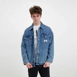 CALVIN KLEIN JEANS GIACCA OVERSHIRT DENIM Blu 12 CALVIN KLEIN JEANS GIACCA OVERSHIRT DENIM Blu -Offerta Economica Novità calvin klein jeans j30j3197999 giacca over shirt denim giacconi uomo 044625201 1a4 5