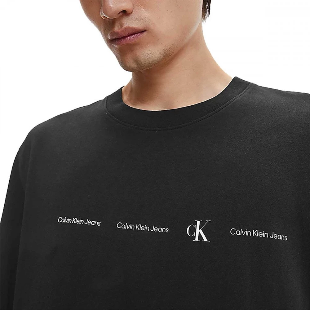 CALVIN KLEIN JEANS MAGLIA MANICA LUNGA REPEAT LOGO Nero 5 CALVIN KLEIN JEANS MAGLIA MANICA LUNGA REPEAT LOGO Nero - immagine 3