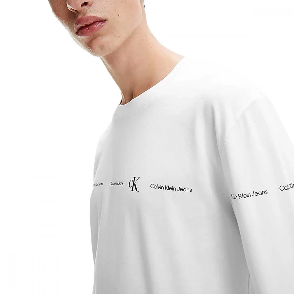 CALVIN KLEIN JEANS MAGLIA MANICA LUNGA REPEAT LOGO Bianco 5 CALVIN KLEIN JEANS MAGLIA MANICA LUNGA REPEAT LOGO Bianco - immagine 3