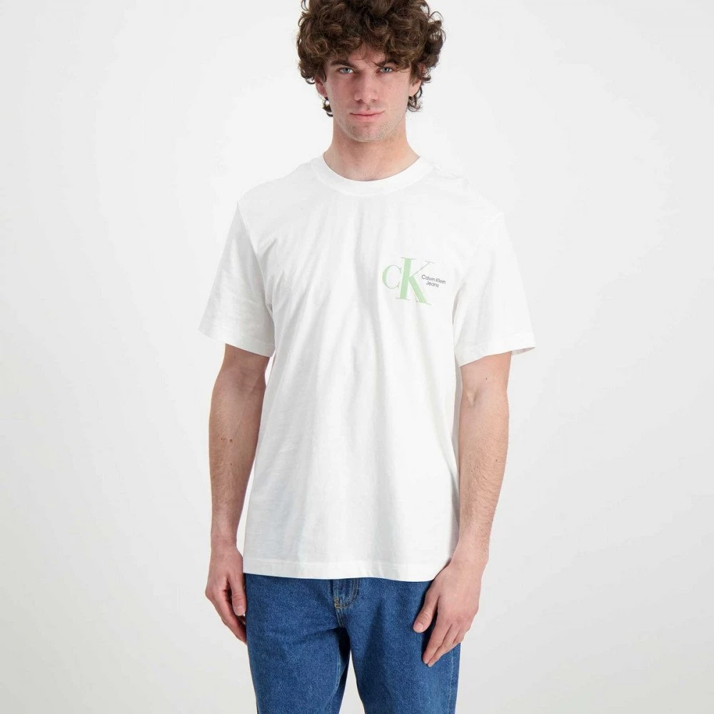 CALVIN KLEIN JEANS T-SHIRT MONOGRAM RETRO Bianco 5 CALVIN KLEIN JEANS T-SHIRT MONOGRAM RETRO Bianco - immagine 3