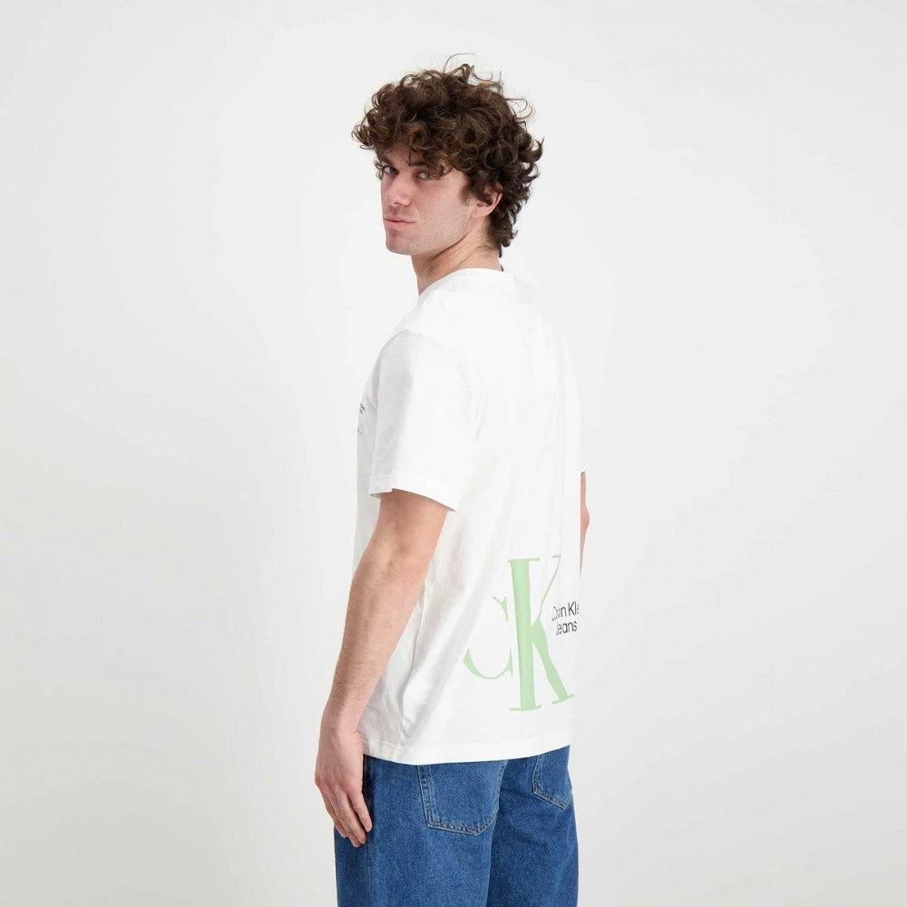 CALVIN KLEIN JEANS T-SHIRT MONOGRAM RETRO Bianco 7 CALVIN KLEIN JEANS T-SHIRT MONOGRAM RETRO Bianco - immagine 5
