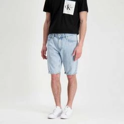 CALVIN KLEIN JEANS BERMUDA IN DENIM REGULAR Azzurro -Offerta Economica Novità calvin klein jeans j30j320521 bermuda in denim regular casual uomo 044627501 1aa 4