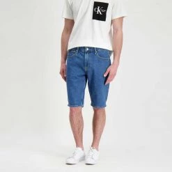 CALVIN KLEIN JEANS BERMUDA IN DENIM REGULAR Blu -Offerta Economica Novità calvin klein jeans j30j320530 bermuda in denim regular casual uomo 044627601 1a4 4