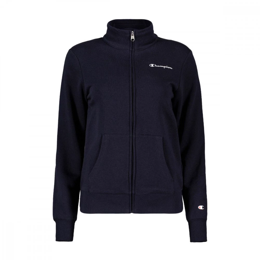CHAMPION FELPA FULL ZIP LOGO PICCOLO DONNA Blu 3 CHAMPION FELPA FULL ZIP LOGO PICCOLO DONNA Blu