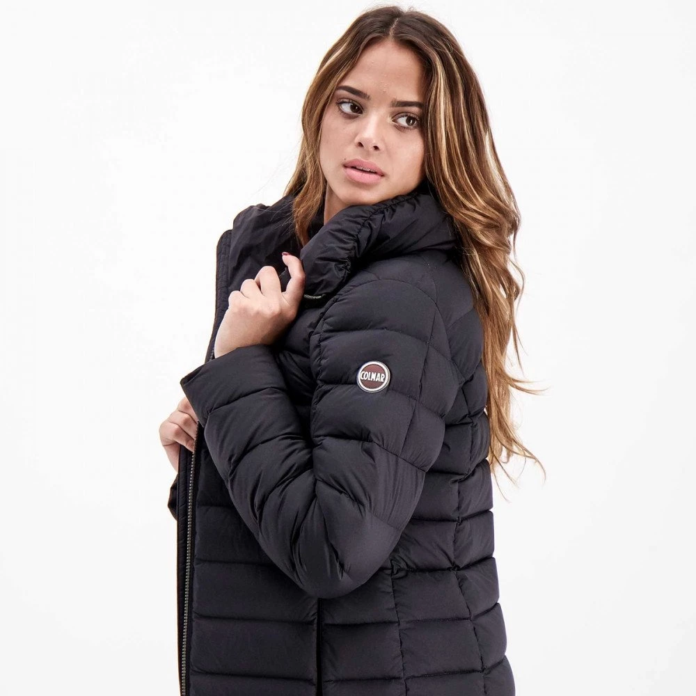 COLMAR ORIGINALS PIUMINO LUNGO STRETCH DONNA Nero 7 COLMAR ORIGINALS PIUMINO LUNGO STRETCH DONNA Nero - immagine 5