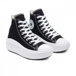 CONVERSE CHUCK TAYLOR ALL STAR MOVE HI TOP DONNA Nero -Offerta Economica Novità converse 568497c chuck taylor all star move hi donna tutte sneaker donna 041013301 blwh 2