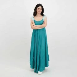 DIXIE ABITO SPALLINE PLUME DONNA Verde -Offerta Economica Novità dixie agu8iat abito spalline plume donna casual donna 045469001 1703 6