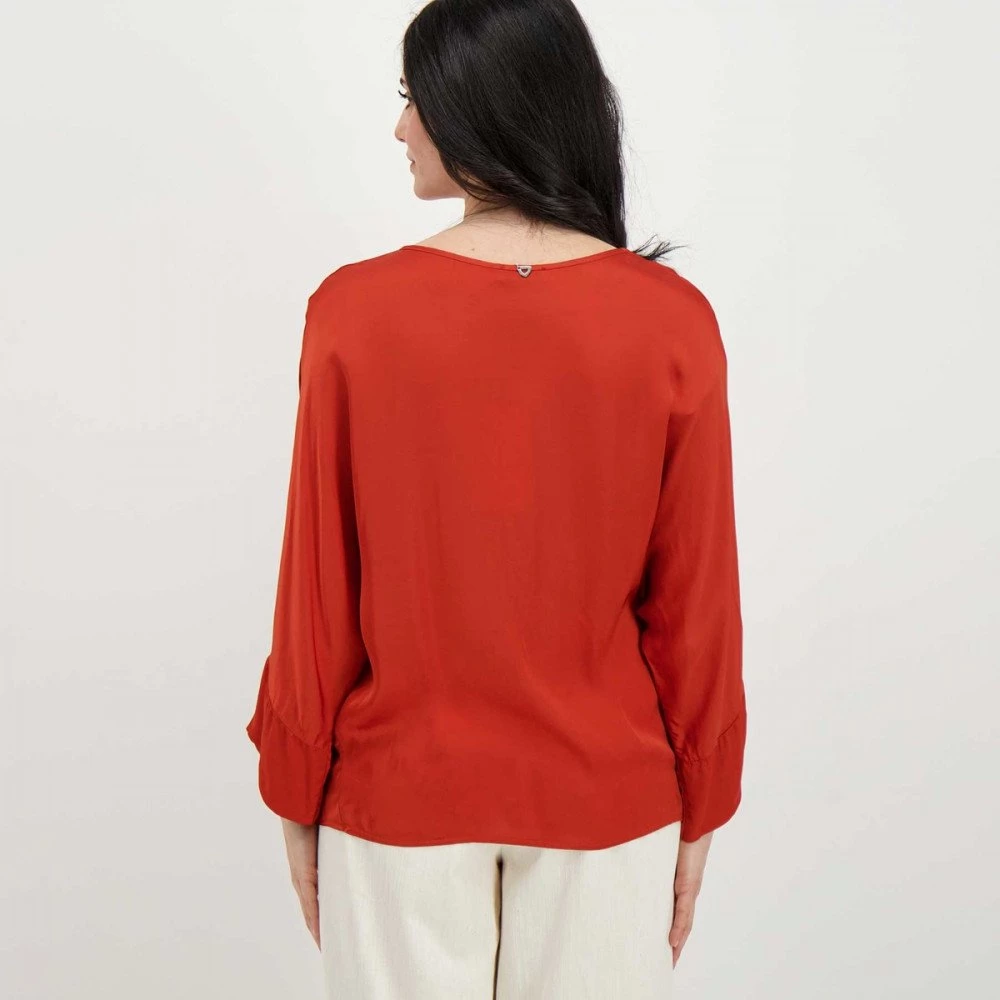 DIXIE BLUSA MANICHE SVASATE DONNA Arancio 6 DIXIE BLUSA MANICHE SVASATE DONNA Arancio - immagine 4