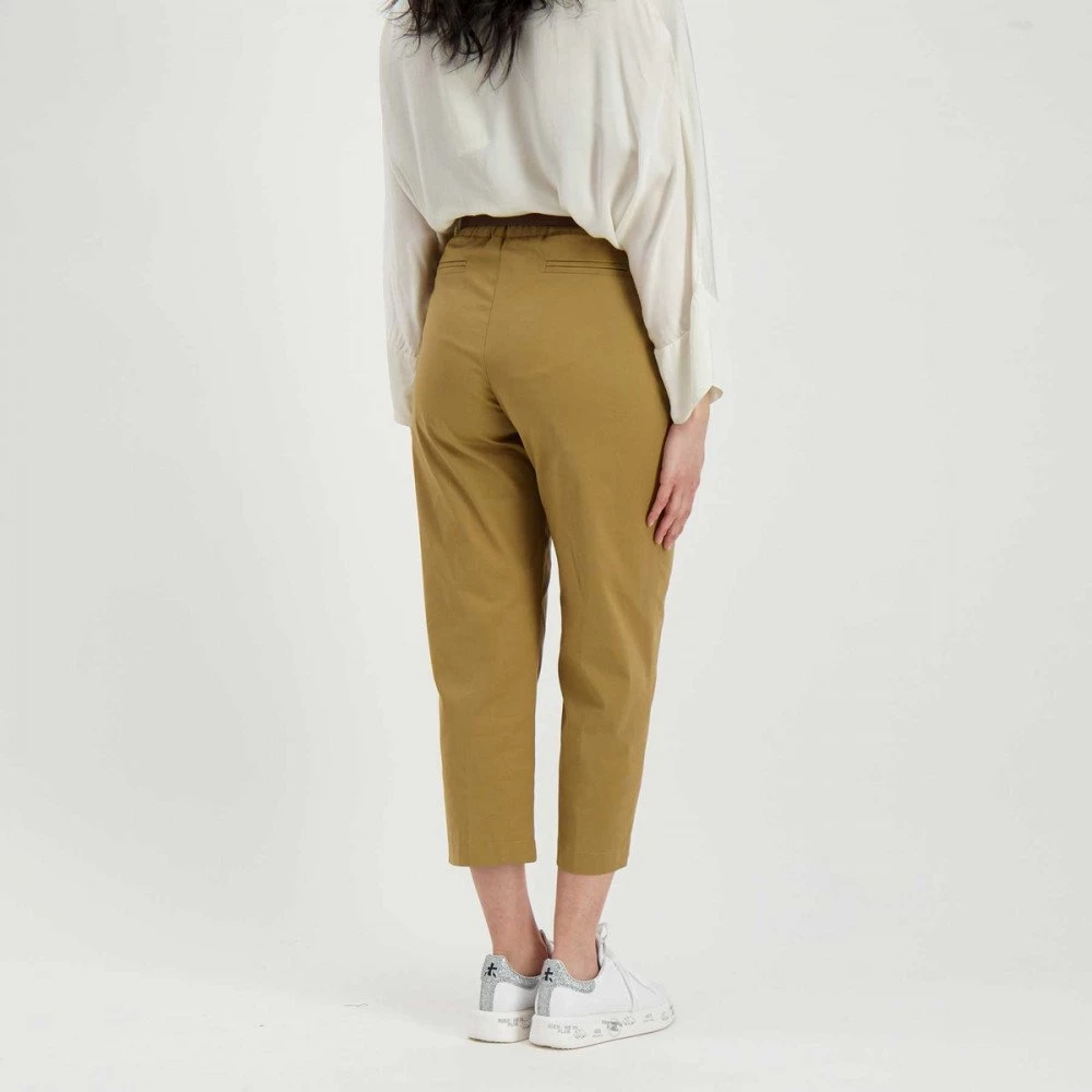 DIXIE PANTALONI CHINO CON CINTURA DONNA Marrone 7 DIXIE PANTALONI CHINO CON CINTURA DONNA Marrone - immagine 5