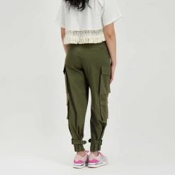 DIXIE PANTALONI CARGO FIBBIA CAVIGLIE DONNA -Offerta Economica Novità dixie pcngnim pantaloni cargo fibbia caviglie donna casual donna 045839901 1765 5