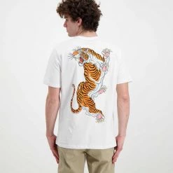 DOLLY NOIRE T-SHIRT TIGRE Bianco -Offerta Economica Novità dolly noire pe22 t shirt tigre street style uomo 044716001 01 4