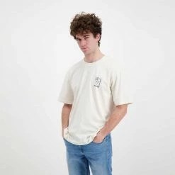 EDWIN T-SHIRT PSYCHIC Bianco -Offerta Economica Novità edwin 45mc0000326 t shirt psychic casual uomo 044630401 whw67 5