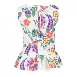 EMME MARELLA BLUSA SMANICATA CON BALZA ALBANO DONNA Bianco -Offerta Economica Novità emme marella abano blusa smanicata con balza albano donna casual donna 044636101 007 2