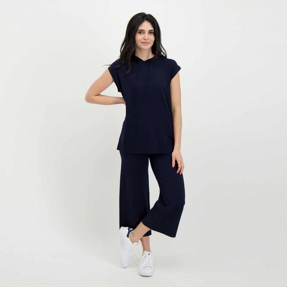 EMME MARELLA GILET OVER IN MAGLIA CON CAPPUCCIO DAVY DONNA Blu 8 EMME MARELLA GILET OVER IN MAGLIA CON CAPPUCCIO DAVY DONNA Blu - immagine 6