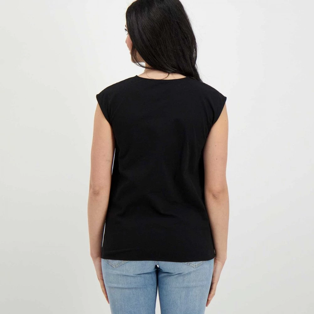 EMME MARELLA CAMICIA SMANICATA LINO COTONE DIRITTO DONNA Nero 6 EMME MARELLA CAMICIA SMANICATA LINO COTONE DIRITTO DONNA Nero - immagine 4