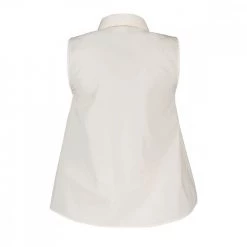 EMME MARELLA CAMICIA SMANICATA TRAFORATA FUOCO DONNA Bianco -Offerta Economica Novità emme marella fuoco camicia smanicata traforata fuoco donna casual donna 044639801 001 2