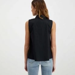 EMME MARELLA CAMICIA SMANICATA TRAFORATA FUOCO DONNA Nero -Offerta Economica Novità emme marella fuoco camicia smanicata traforata fuoco donna casual donna 044639901 018 4