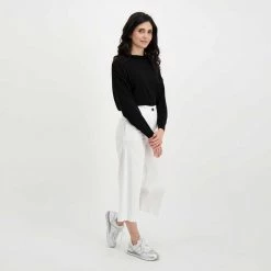 EMME MARELLA PANTALONI CROP GRIM DONNA Bianco -Offerta Economica Novità emme marella grim pantaloni crop grim donna casual donna 044640601 007 6