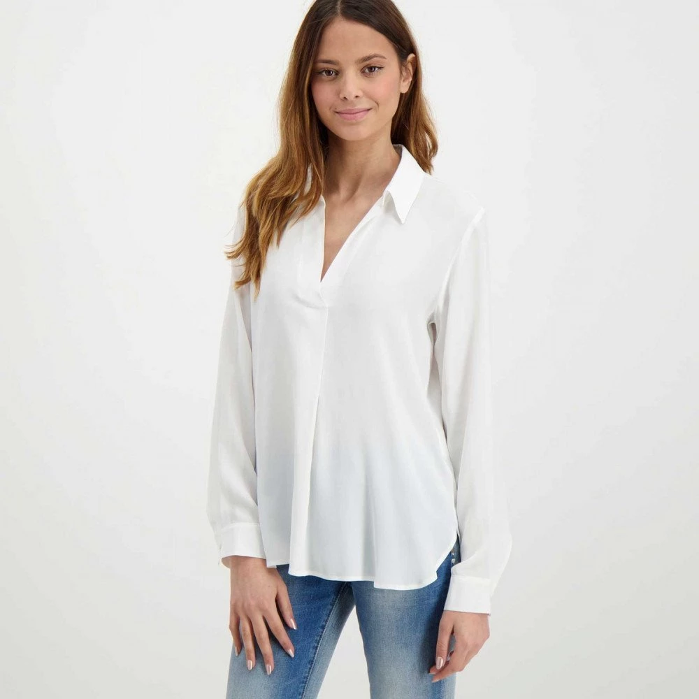 EMME MARELLA CAMICIA MISTO SETA ISIDE DONNA Bianco 5 EMME MARELLA CAMICIA MISTO SETA ISIDE DONNA Bianco - immagine 3