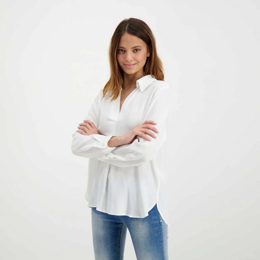 EMME MARELLA CAMICIA MISTO SETA ISIDE DONNA Bianco 7 EMME MARELLA CAMICIA MISTO SETA ISIDE DONNA Bianco - immagine 5