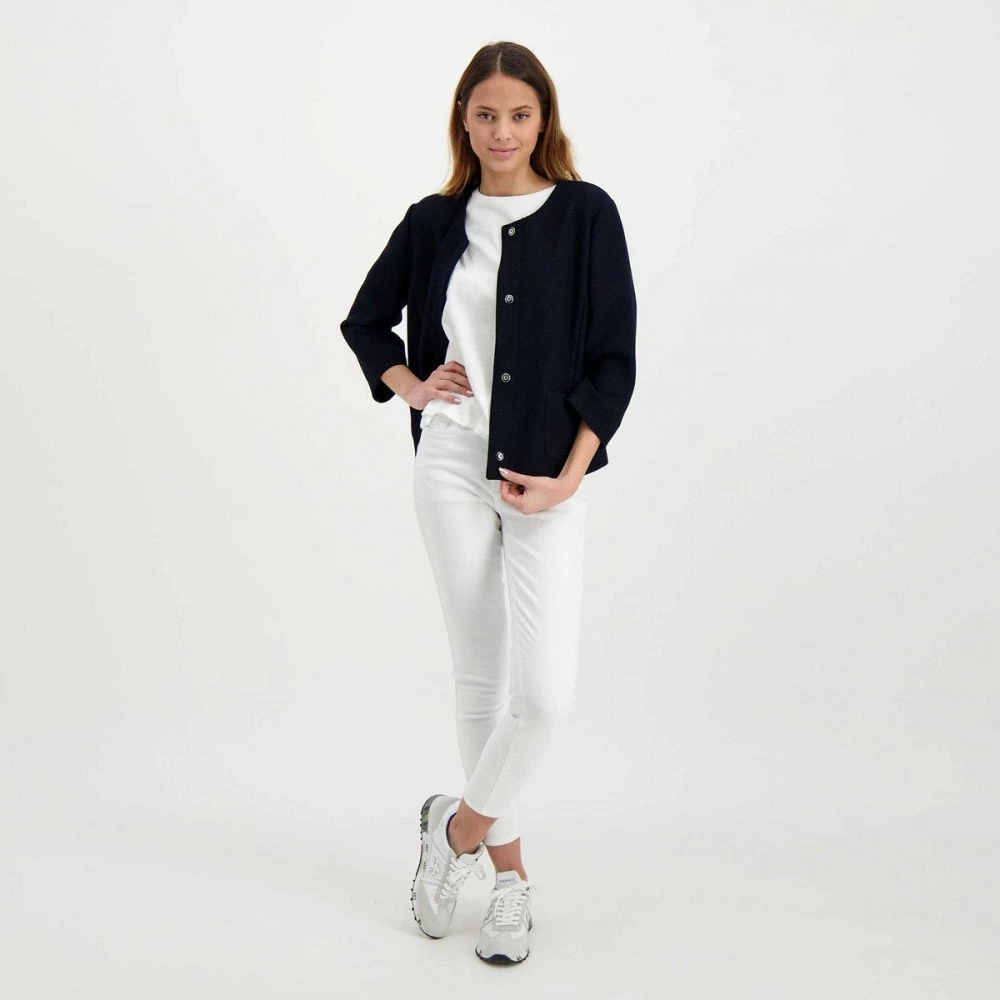 EMME MARELLA GIACCA CHANEL JOCKEY DONNA Blu 8 EMME MARELLA GIACCA CHANEL JOCKEY DONNA Blu - immagine 6