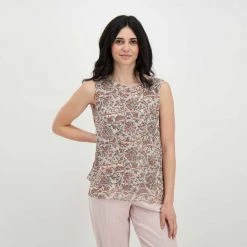 EMME MARELLA BLUSA SMANICATA IN CREPE LETTRE DONNA -Offerta Economica Novità emme marella letrre blusa smanicata in crepe lettre donna casual donna 044641601 002 5