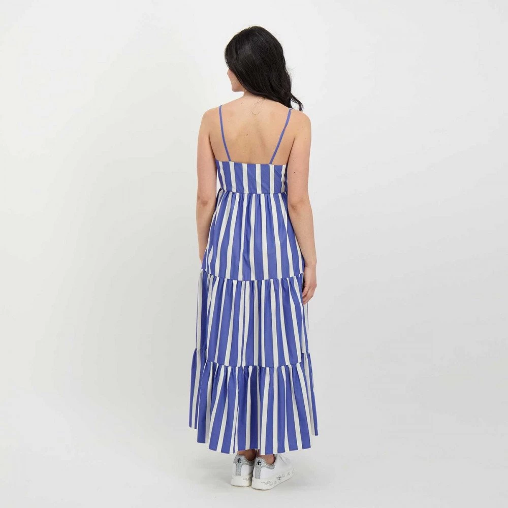 EMME MARELLA ABITO LUNGO SPALLINA LIETO DONNA Azzurro, Bianco 6 EMME MARELLA ABITO LUNGO SPALLINA LIETO DONNA Azzurro, Bianco - immagine 4