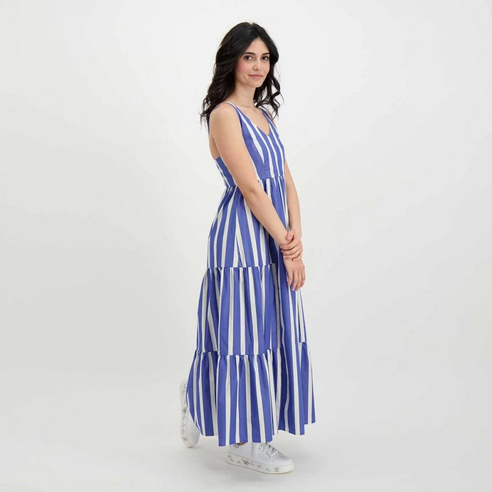 EMME MARELLA ABITO LUNGO SPALLINA LIETO DONNA Azzurro, Bianco 8 EMME MARELLA ABITO LUNGO SPALLINA LIETO DONNA Azzurro, Bianco - immagine 6