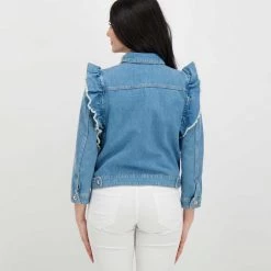 EMME MARELLA GIACCA IN DENIM VOLANT LIVIO DONNA Blu -Offerta Economica Novità emme marella livio giacca in denim volant livio donna giacconi donna 044641901 001 4