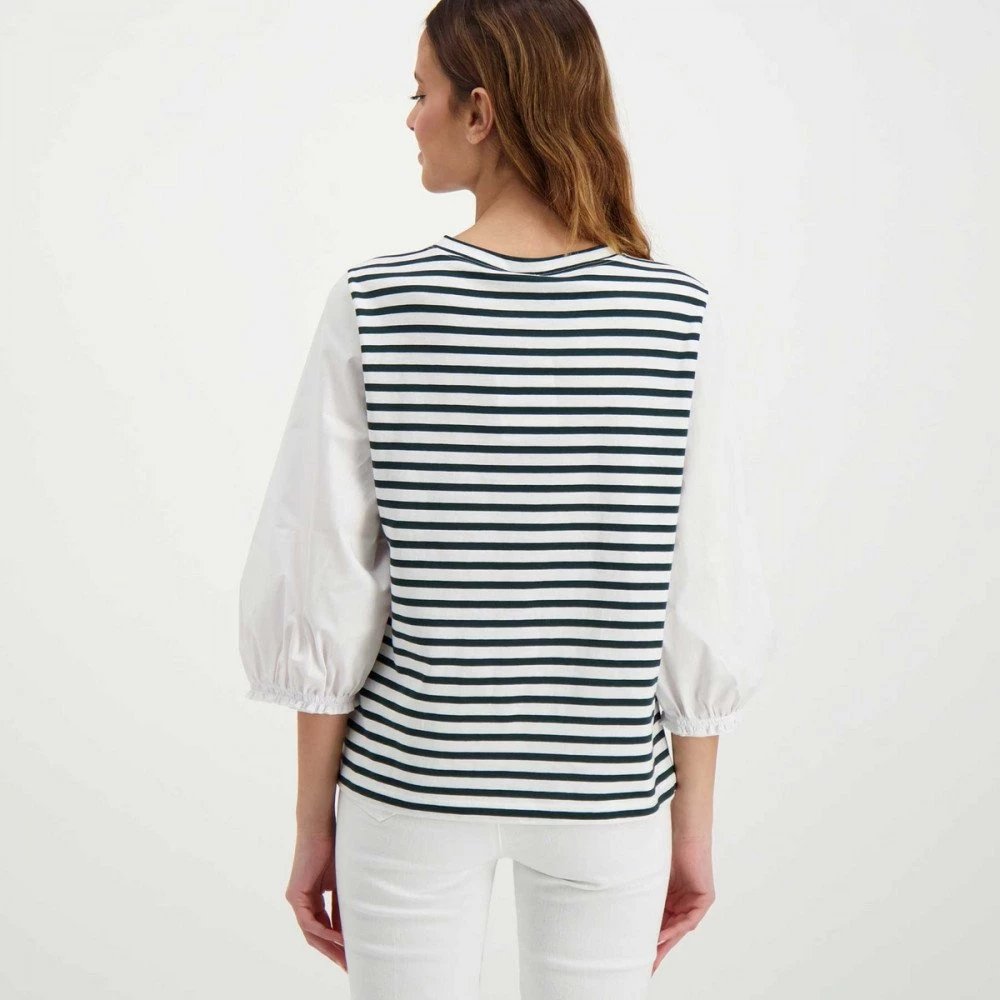 EMME MARELLA T-SHIRT JERSEY MALGA DONNA Bianco, Blu 6 EMME MARELLA T-SHIRT JERSEY MALGA DONNA Bianco, Blu - immagine 4