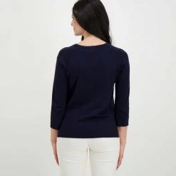 EMME MARELLA MAGLIA IN VISCOSA MENAGER DONNA Blu -Offerta Economica Novità emme marella menager maglia in viscosa menager donna casual donna 044642801 009 4