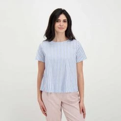 EMME MARELLA BLUSA IN POPLINE MIKI DONNA Azzurro, Bianco 12 EMME MARELLA BLUSA IN POPLINE MIKI DONNA Azzurro, Bianco -Offerta Economica Novità emme marella miki blusa in popline miki donna casual donna 044643101 001 5