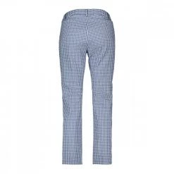 EMME MARELLA PANTALONI VICHY PIADENA DONNA Bianco, Blu -Offerta Economica Novità emme marella piadena pantaloni vichy piadena donna casual donna 044644201 004 3