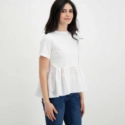 EMME MARELLA T-SHIRT BALZA RACER DONNA Bianco -Offerta Economica Novità emme marella racer t shirt balza racer donna casual donna 044644401 001 3