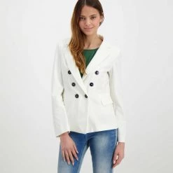 EMME MARELLA BLAZER DOPPIO PETTO IN JERSEY RIDGE DONNA Bianco -Offerta Economica Novità emme marella ridge blazer doppio petto in jersey ridge donna giacconi donna 044645001 003 3