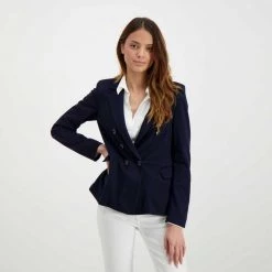 EMME MARELLA BLAZER DOPPIO PETTO IN JERSEY RIDGE DONNA Blu -Offerta Economica Novità emme marella ridge blazer doppio petto in jersey ridge donna giacconi donna 044645101 005 5