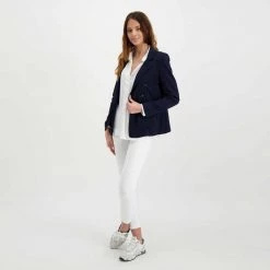 EMME MARELLA BLAZER DOPPIO PETTO IN JERSEY RIDGE DONNA Blu -Offerta Economica Novità emme marella ridge blazer doppio petto in jersey ridge donna giacconi donna 044645101 005 6