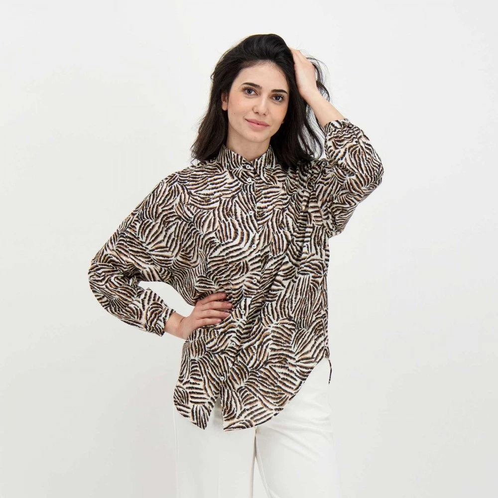 EMME MARELLA CAMICIA ROB DONNA Beige 7 EMME MARELLA CAMICIA ROB DONNA Beige - immagine 5