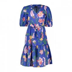 EMME MARELLA ABITO MANICA BALLON CON CINTURA SCIOVIA DONNA Viola