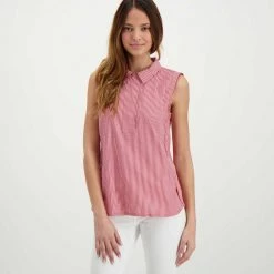 EMME MARELLA CAMICIA SMANICATA STEFANO DONNA Bianco, Rosso -Offerta Economica Novità emme marella stefano camicia smanicata stefano donna casual donna 044646001 008 3