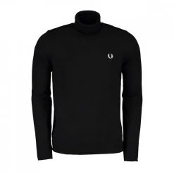 FRED PERRY MAGLIONE DOLCEVITA IN LANA E COTONE Nero